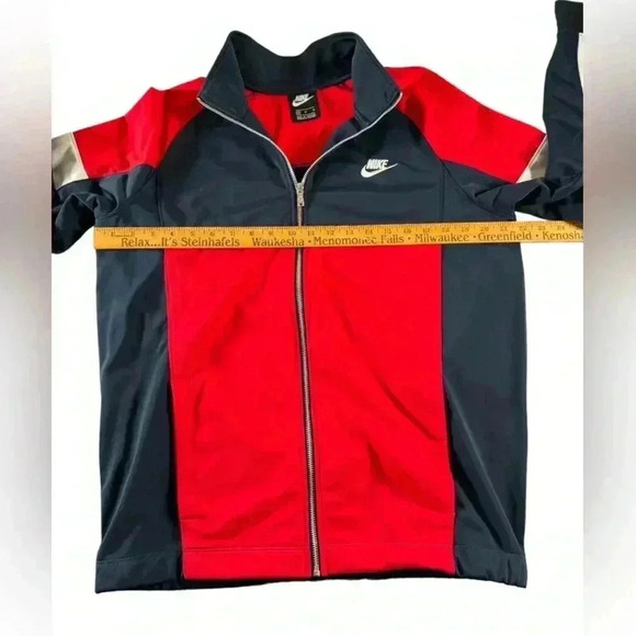 Nike Vintage Blue  Red White Colorblock Zip Up  Track Jacket Adult Size Medium - Picture 9 of 14